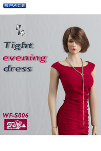 1/6 Scale Tight Evening Dress (red)