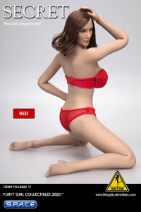 1/6 Scale Strapless Bra and Panty Set (red)