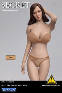 1/6 Scale Strapless Bra and Panty Set (tan)