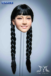 1/6 Scale Airi Head Sculpt (black hair with braids)