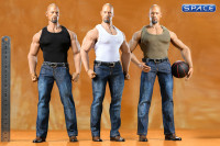 1/6 Scale Tanktop and Jeans Set for muscular men (white)