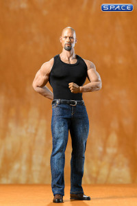 1/6 Scale Tanktop and Jeans Set for muscular men (black)