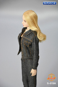 1/6 Scale Female casual denim Set (grey)