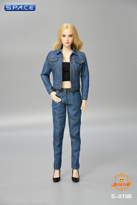 1/6 Scale Female casual denim Set (blue)