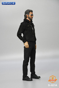 1/6 Scale Mens casual denim Set (black)