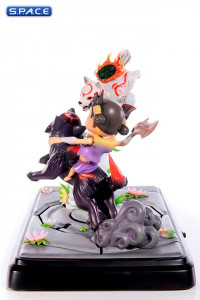 Chibiterasu vs. Dark Chibiterasu & Possessed Kuni Statue (Okamiden)