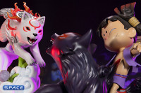 Chibiterasu vs. Dark Chibiterasu & Possessed Kuni Statue (Okamiden)