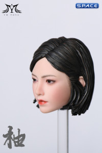 1/6 Scale Pomelo Head Sculpt with Leopard Cheongsam Dress Character Set (grey)