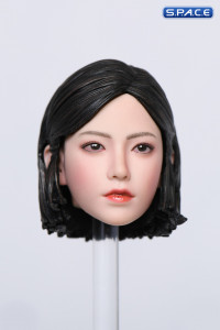 1/6 Scale Pomelo Head Sculpt with Leopard Cheongsam Dress Character Set (grey)