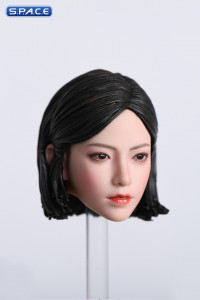 1/6 Scale Pomelo Head Sculpt with Leopard Cheongsam Dress Character Set (white)
