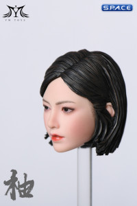 1/6 Scale Pomelo Head Sculpt with Leopard Cheongsam Dress Character Set (white)