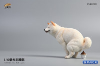 1/6 Scale Shiba Inu half squat (white)