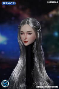 1/6 Scale Christin Head Sculpt (long grey hair)