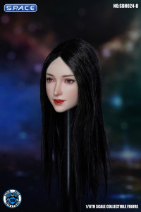 1/6 Scale Christin Head Sculpt (long black hair)