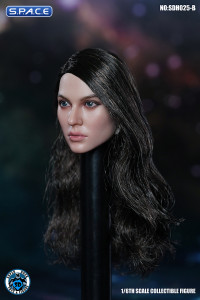 1/6 Scale Jill Head Sculpt (curly long dark brown hair)