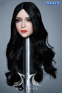 1/6 Scale Alina Head Sculpt (curly long black hair)