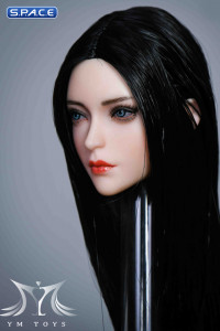 1/6 Scale Alina Head Sculpt (straight long black hair)