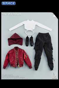 1/6 Scale Fashion Jacket Clothing Set (red)