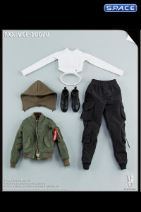 1/6 Scale Fashion Jacket Clothing Set (green)