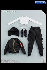 1/6 Scale Fashion Jacket Clothing Set (black)