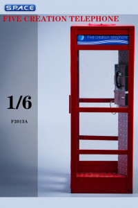 1/6 Scale Telephone Booth (red)