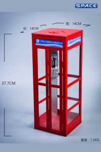 1/6 Scale Telephone Booth (red)