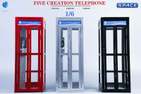 1/6 Scale Telephone Booth (silver)