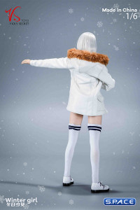 1/6 Scale Winter School Girl Character Set with white Coat