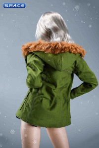 1/6 Scale Winter School Girl Character Set with green Coat