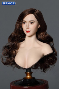 1/6 Scale Kyoko Head Sculpt (curly long brown hair)
