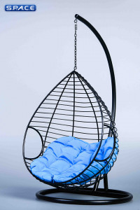 1/6 Scale Hanging Chair with blue Pillow