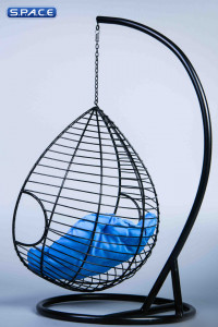 1/6 Scale Hanging Chair with blue Pillow
