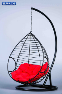 1/6 Scale Hanging Chair with red Pillow