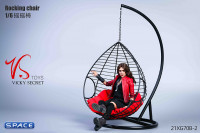 1/6 Scale Hanging Chair with red Pillow