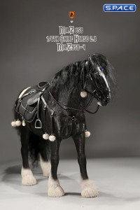 1/6 Scale Shire Horse 2.0 (black / white fetlocks)