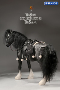 1/6 Scale Shire Horse 2.0 (black / white fetlocks)