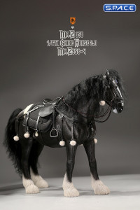 1/6 Scale Shire Horse 2.0 (black / white fetlocks)