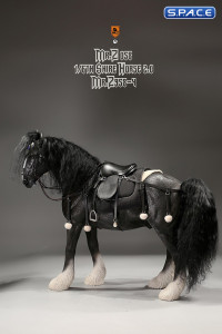 1/6 Scale Shire Horse 2.0 (black / white fetlocks)