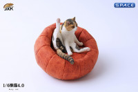 1/6 Scale lazy Cat (dark brown/white)