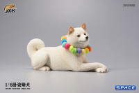 1/6 Scale lying Shiba Inu (white)