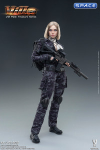 1/12 Scale Black MC Camouflage Woman Soldier - Villa