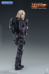 1/12 Scale Black MC Camouflage Woman Soldier - Villa