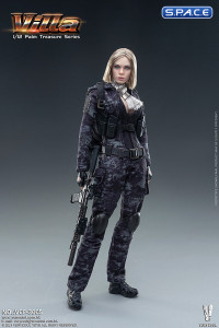 1/12 Scale Black MC Camouflage Woman Soldier - Villa