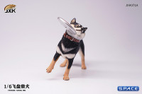 1/6 Scale Shiba Inu with frisbee (black)