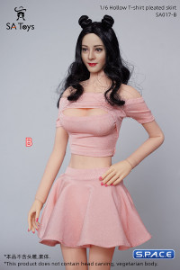 1/6 Scale strapless Top with Skirt (pink)