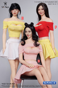 1/6 Scale strapless Top with Skirt (yellow/white)