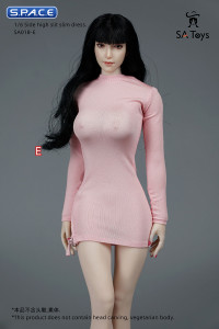 1/6 Scale zipper Dress (pink)