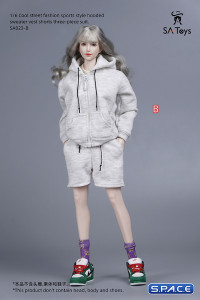 1/6 Scale female Sportswear with Hoodie (grey)