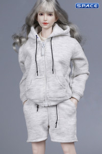 1/6 Scale female Sportswear with Hoodie (grey)