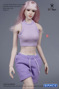 1/6 Scale female Sportswear with Hoodie (purple)
